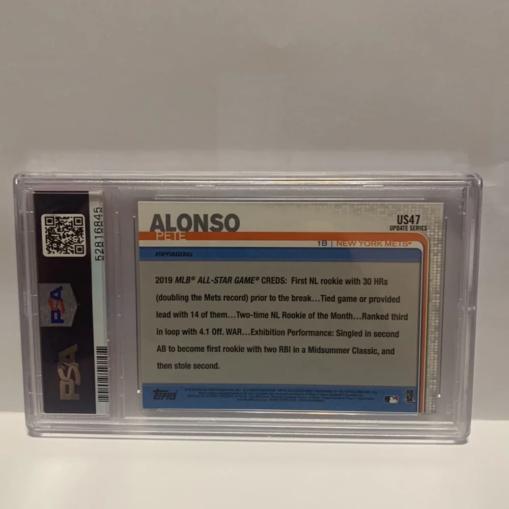 2019 Topps Update Pete Alonso Mets #US47 PSA 8 (MISC7)
